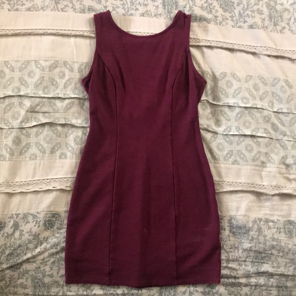 Burgundy Mini Dress